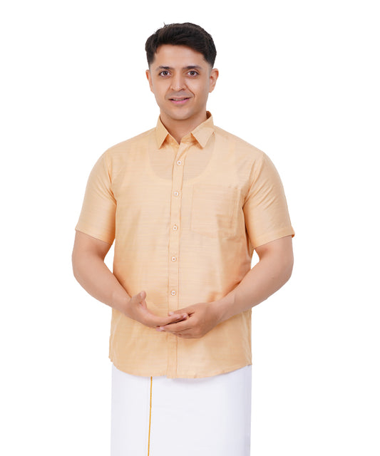Fashily Men's Traditional Half Sleeve Shirt for Men | Ethnic Half Hand Shirts for Men Regular Fit Shirt