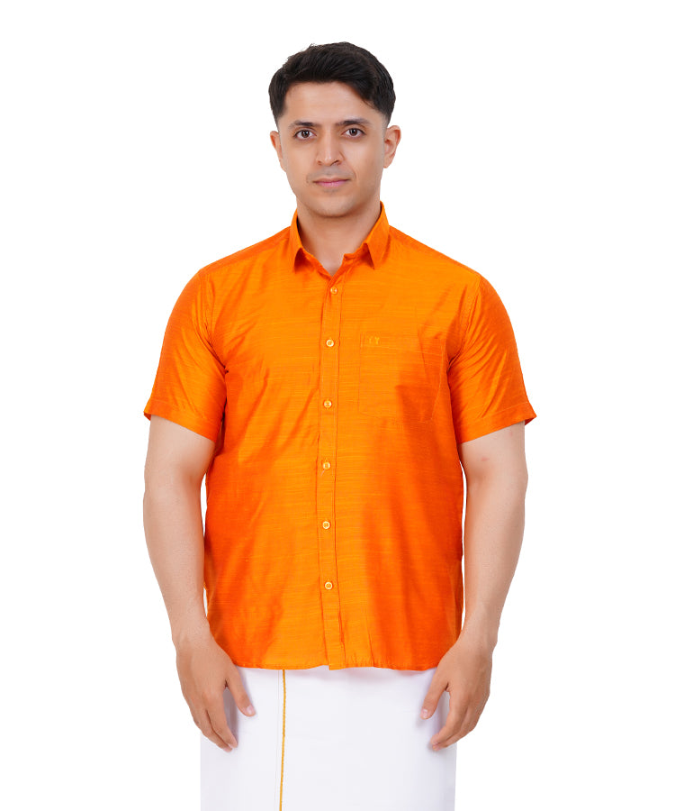 Fashily Men's Traditional Half Sleeve Shirt for Men | Ethnic Half Hand Shirts for Men Regular Fit Shirt