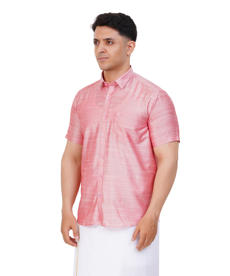 Fashily Men's Traditional Half Sleeve Shirt for Men | Ethnic Half Hand Shirts for Men Regular Fit Shirt