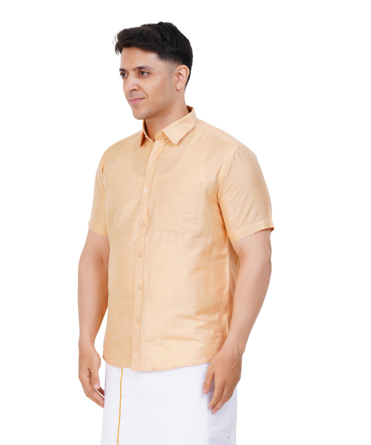 Fashily Men's Traditional Half Sleeve Shirt for Men | Ethnic Half Hand Shirts for Men Regular Fit Shirt