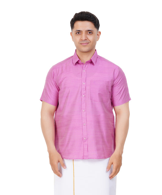 Fashily Men's Traditional Half Sleeve Shirt for Men | Ethnic Half Hand Shirts for Men Regular Fit Shirt