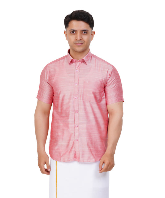 Fashily Men's Traditional Half Sleeve Shirt for Men | Ethnic Half Hand Shirts for Men Regular Fit Shirt