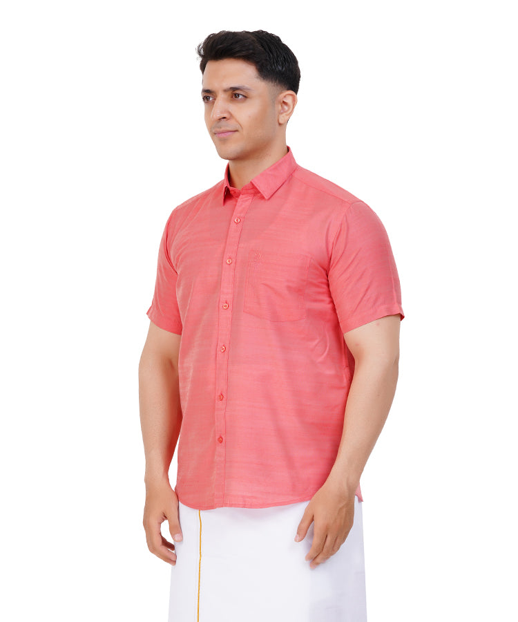 Fashily Men's Traditional Half Sleeve Shirt for Men | Ethnic Half Hand Shirts for Men Regular Fit Shirt