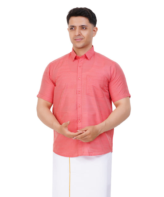 Fashily Men's Traditional Half Sleeve Shirt for Men | Ethnic Half Hand Shirts for Men Regular Fit Shirt
