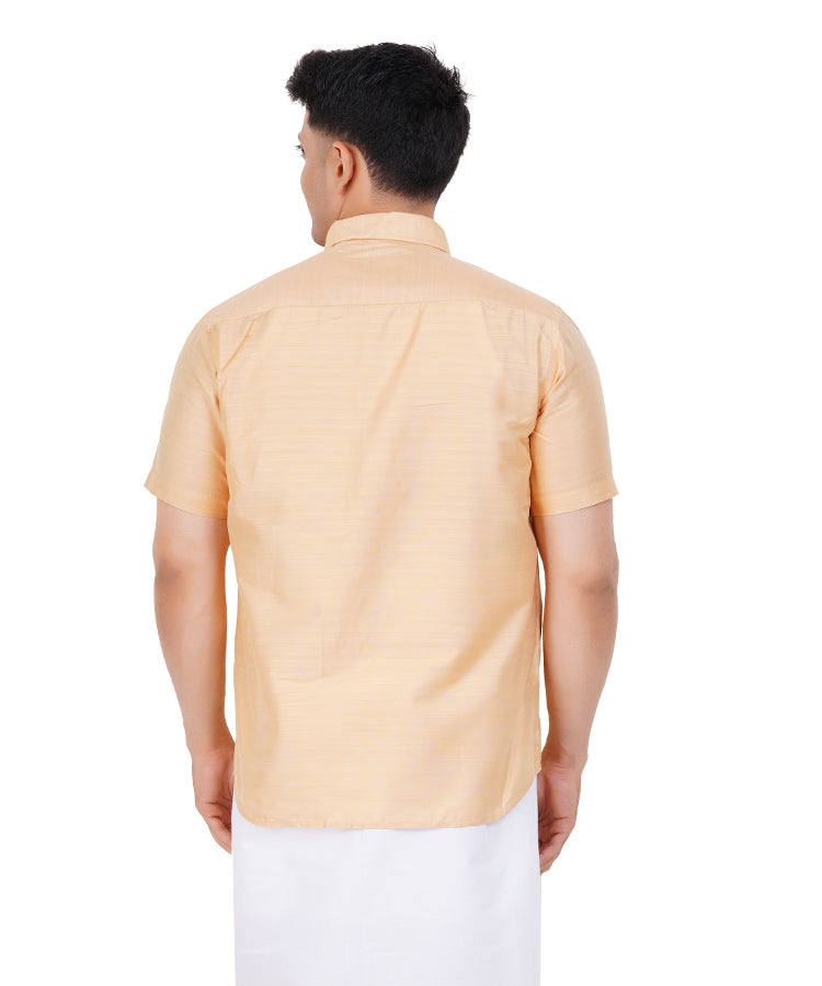 Fashily Men's Traditional Half Sleeve Shirt for Men | Ethnic Half Hand Shirts for Men Regular Fit Shirt