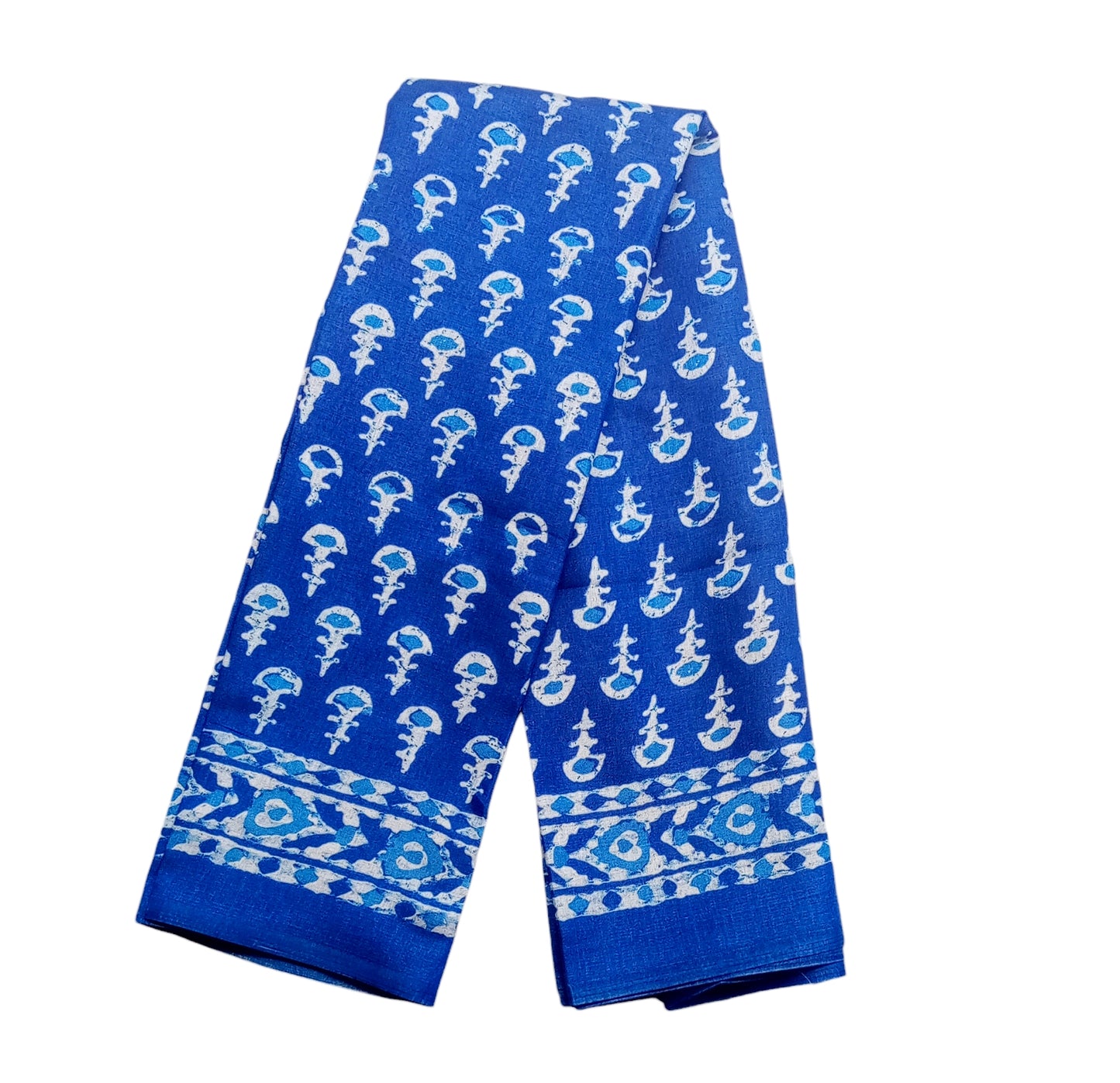 Fashily Indigo Blue Printed Art Silk Dupatta - Pattern 7