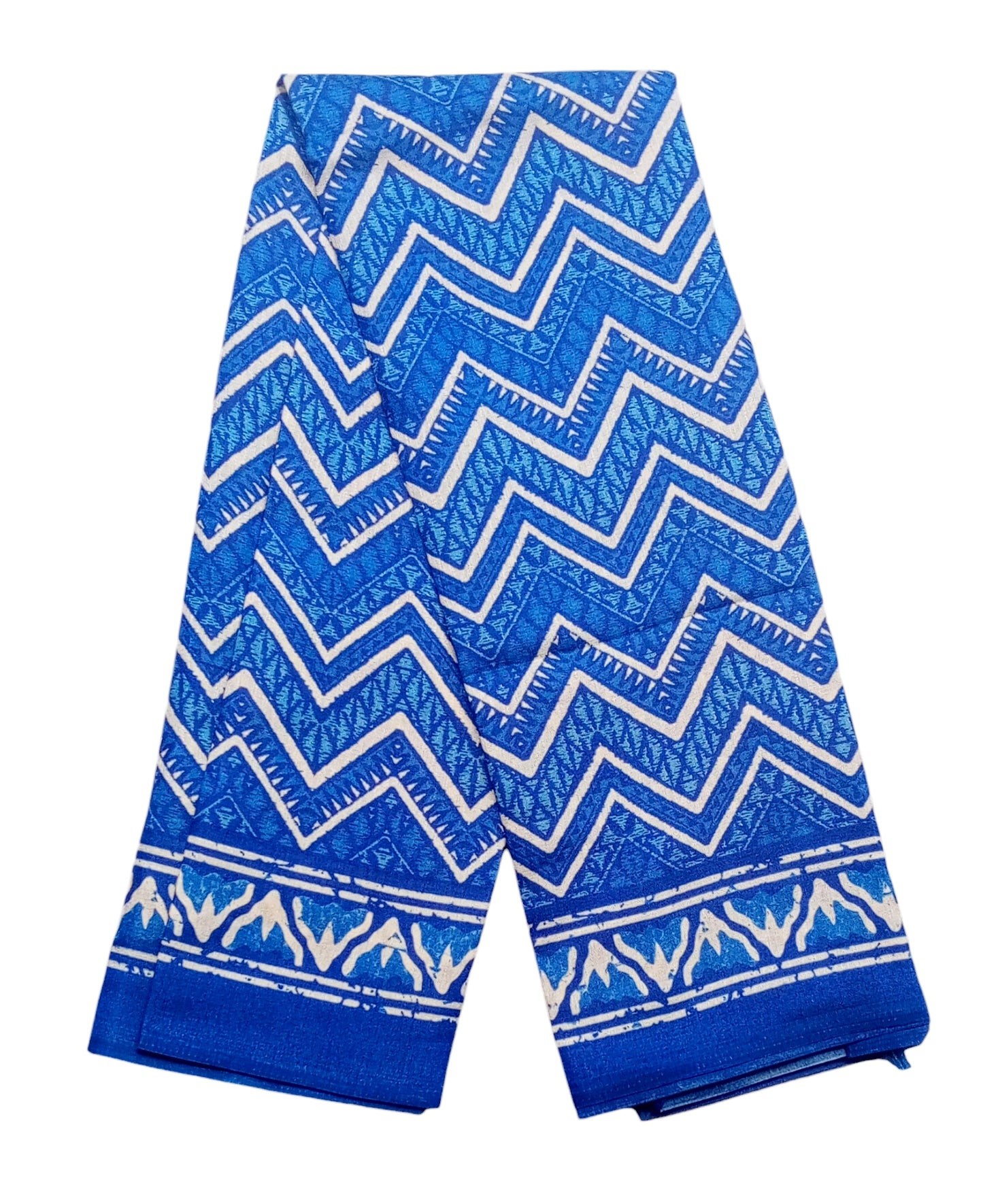 Fashily Indigo Blue Printed Art Silk Dupatta - Pattern 6