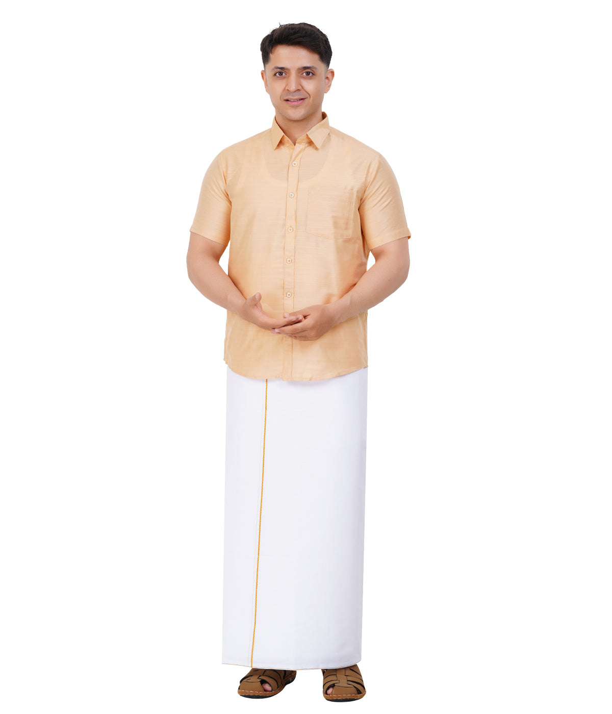 Fashily Men's Traditional Half Sleeve Shirt for Men | Ethnic Half Hand Shirts for Men Regular Fit Shirt