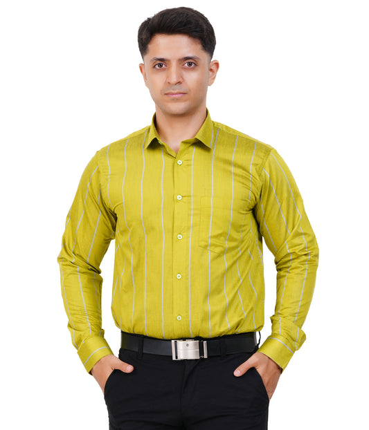 Fashily Men's Formal Shirt | Regular Fit Stripe Shirt for Men | Stripe Full Sleeve Office Wear Shirt for Men's