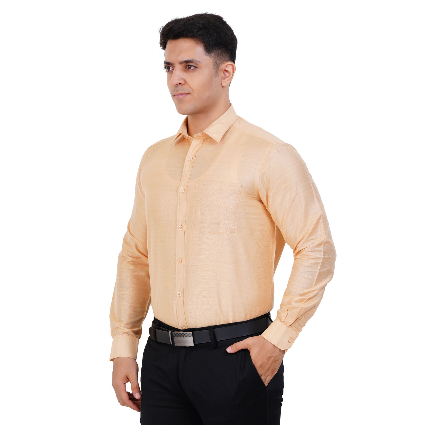 Fashily Men's Formal Shirt | Regular Fit Shirt for Men | Full Sleeve Solid Plain Office Wear Shirt for Men