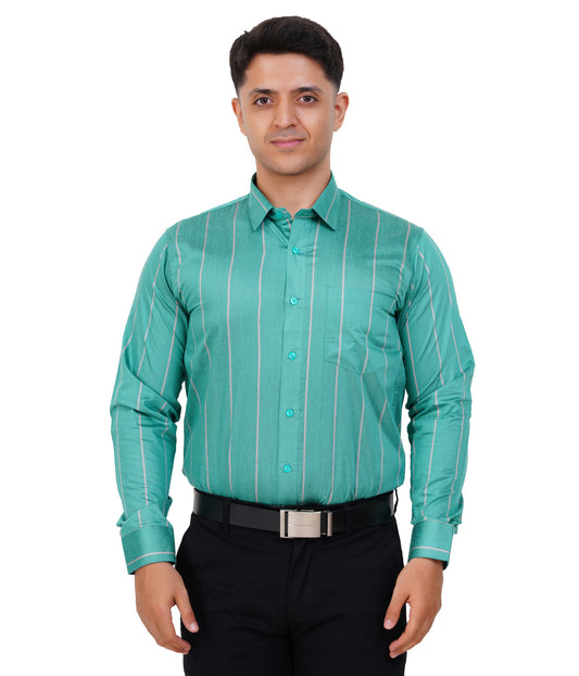 Fashily Men's Formal Shirt | Regular Fit Stripe Shirt for Men | Stripe Full Sleeve Office Wear Shirt for Men's