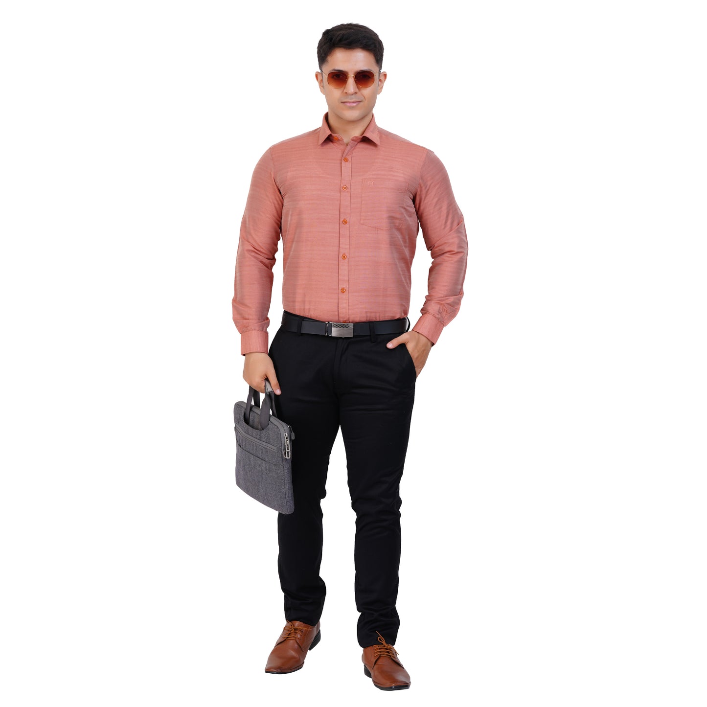 Fashily Men's Formal Shirt | Regular Fit Shirt for Men | Full Sleeve Solid Plain Office Wear Shirt for Men