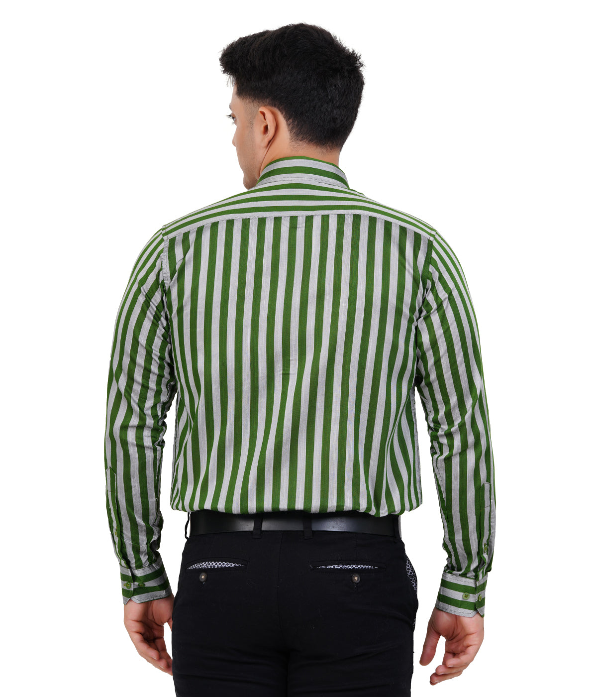 Fashily Men's Formal Shirt | Regular Fit Shirt for Men | Full Sleeve Small Stripe Office Wear Shirt for Man