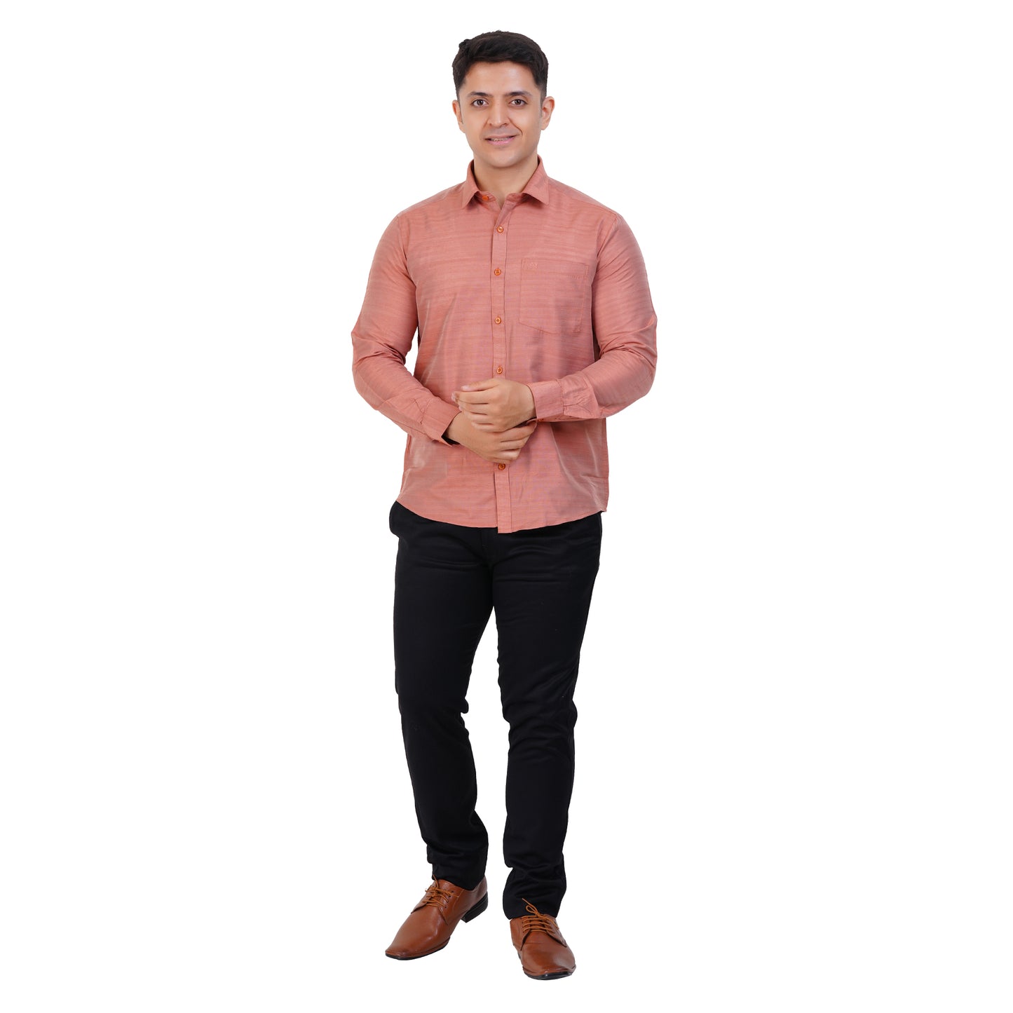 Fashily Men's Formal Shirt | Regular Fit Shirt for Men | Full Sleeve Solid Plain Office Wear Shirt for Men
