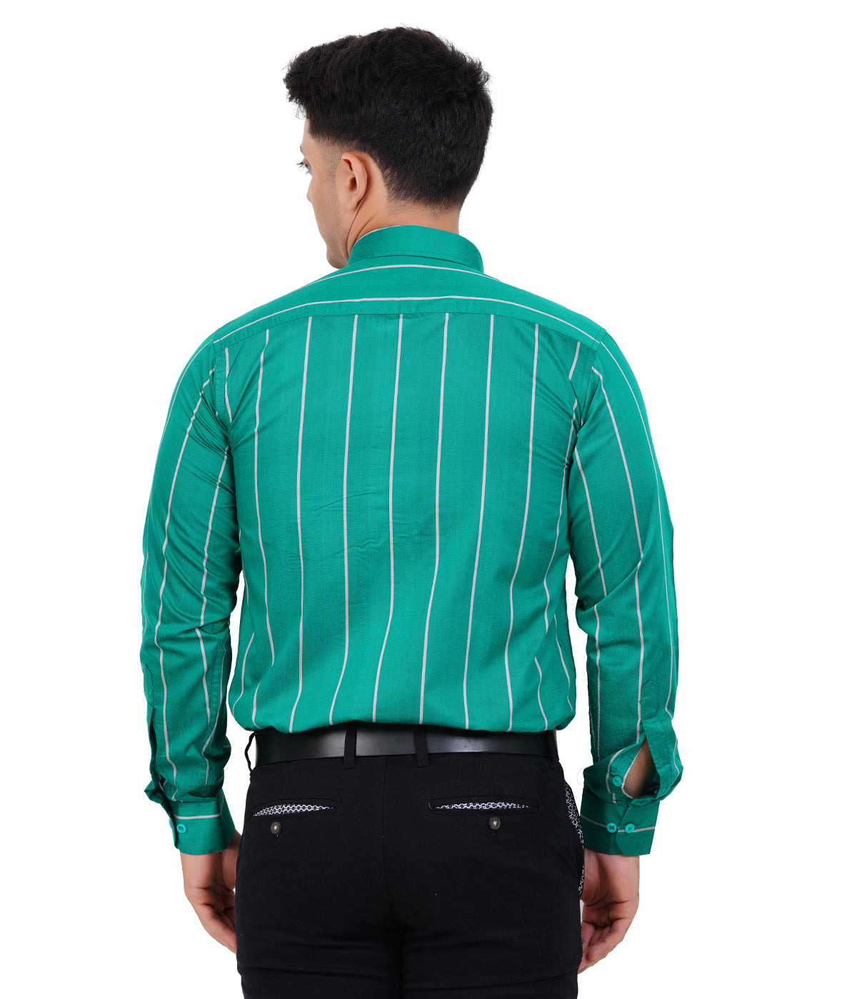 Fashily Men's Formal Shirt | Regular Fit Stripe Shirt for Men | Stripe Full Sleeve Office Wear Shirt for Men's