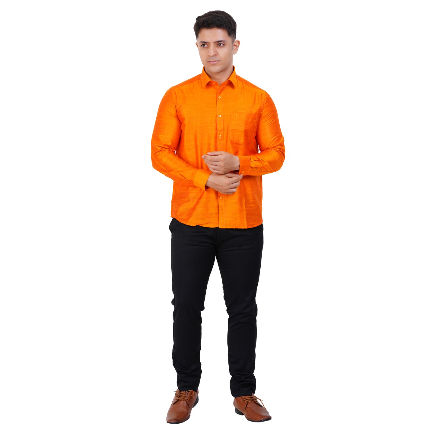 Fashily Men's Formal Shirt | Regular Fit Shirt for Men | Full Sleeve Solid Plain Office Wear Shirt for Men