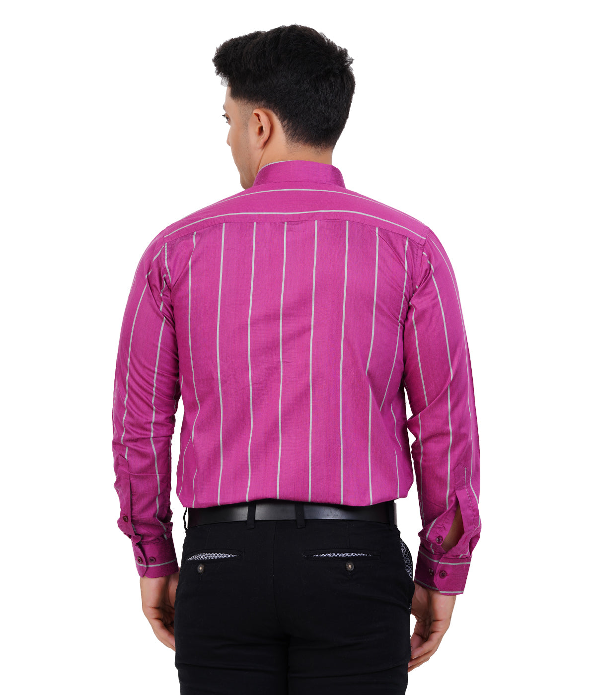 Fashily Men's Formal Shirt | Regular Fit Stripe Shirt for Men | Stripe Full Sleeve Office Wear Shirt for Men's