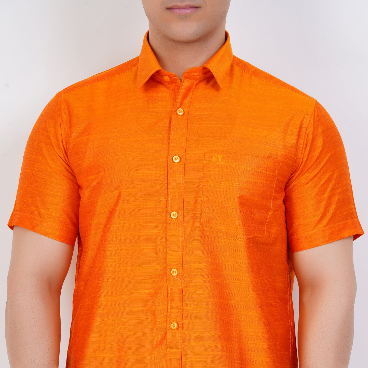Fashily Men's Formal Shirt | Regular Fit Shirt for Men | Half Sleeve Solid Plain Office Wear Shirt for Man
