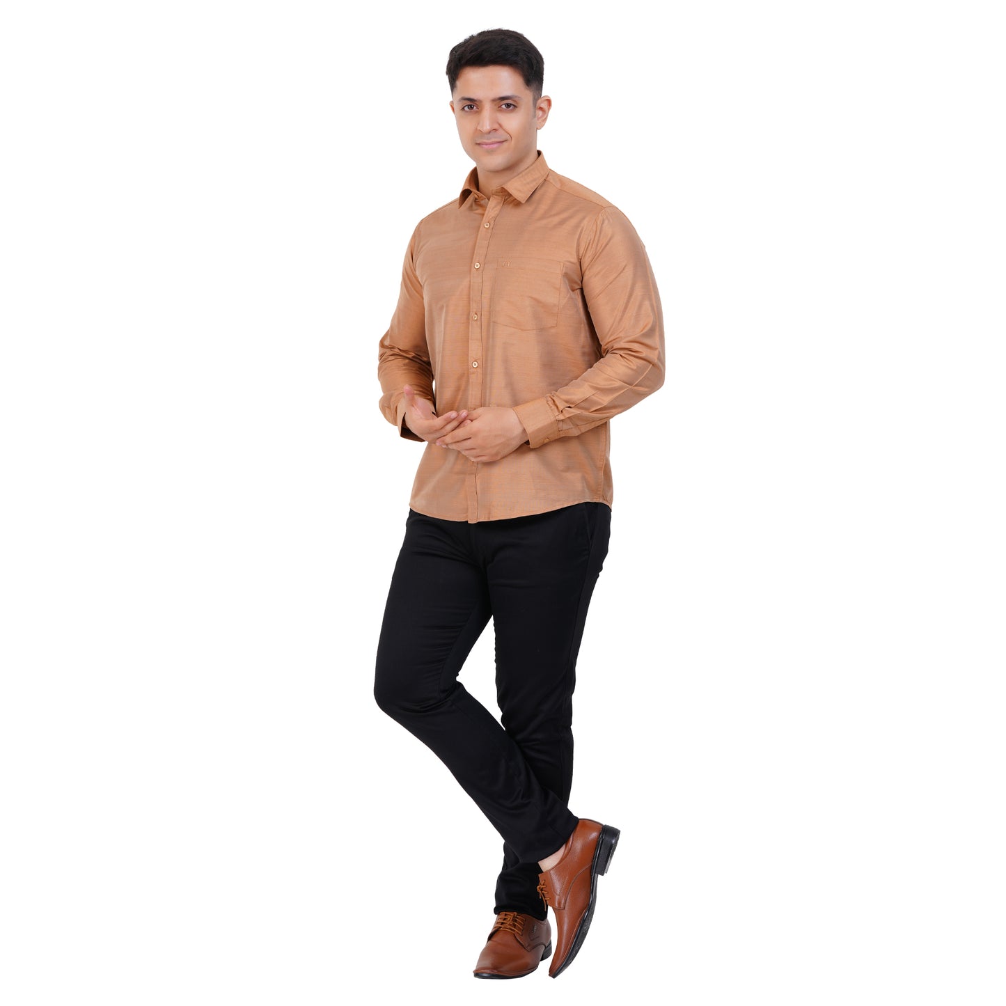 Fashily Men's Formal Shirt | Regular Fit Shirt for Men | Full Sleeve Solid Plain Office Wear Shirt for Men