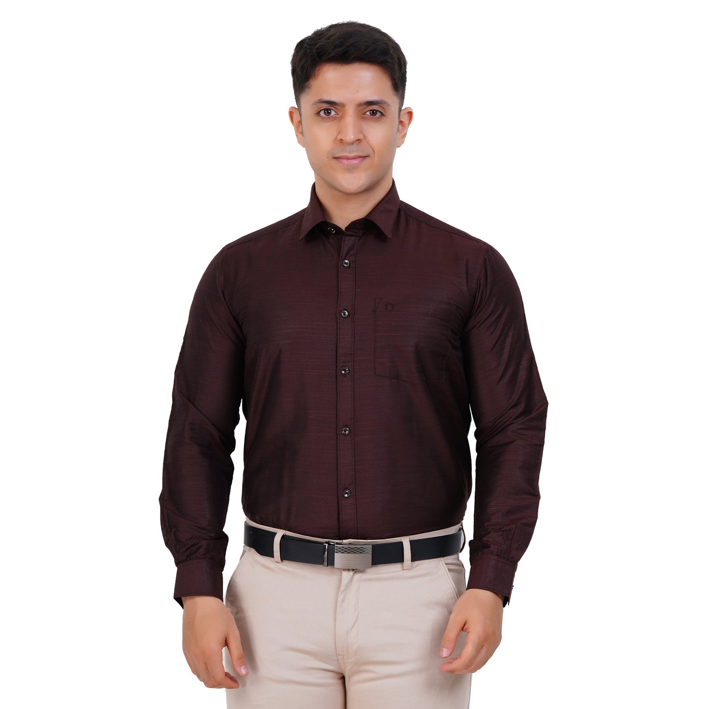 Fashily Men's Formal Shirt | Regular Fit Shirt for Men | Full Sleeve Solid Plain Office Wear Shirt for Men