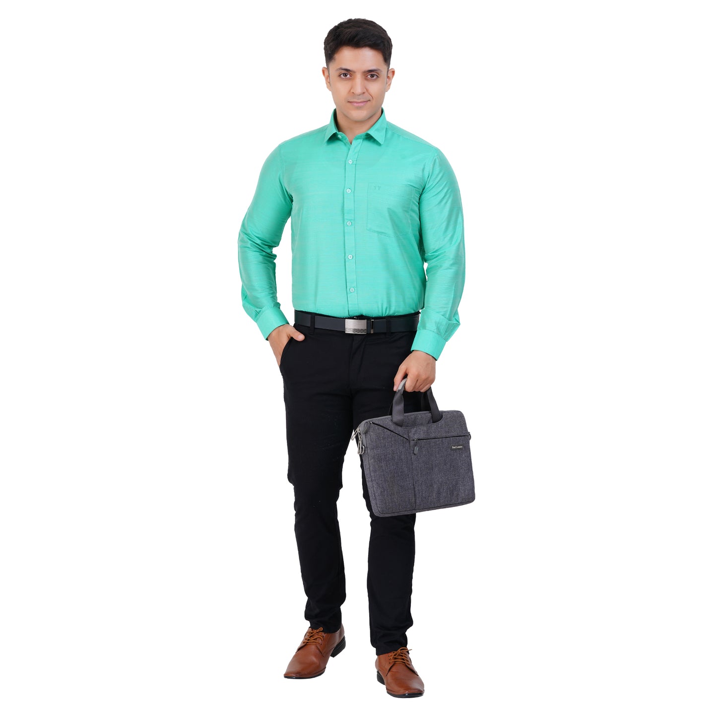 Fashily Men's Formal Shirt | Regular Fit Shirt for Men | Full Sleeve Solid Plain Office Wear Shirt for Men