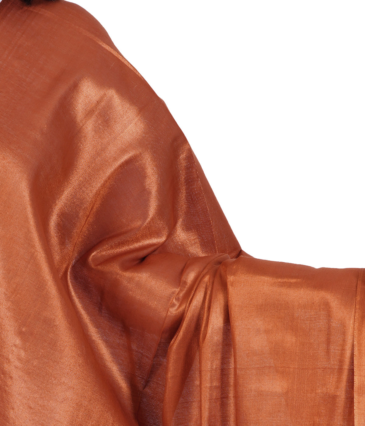 Women's Soild Silk Plain Dupatta - Copper/Copper
