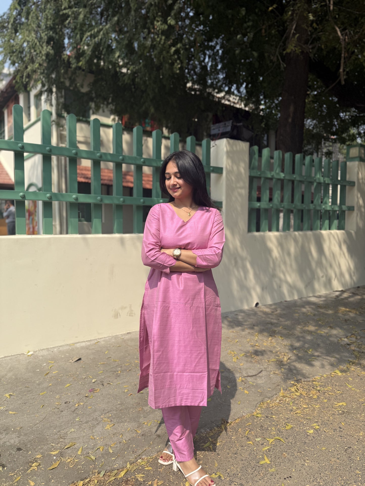 Raw Silk Co-ord Set Plain